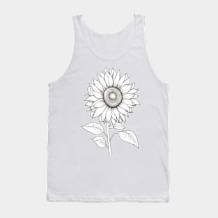 Color Your Own - Sunflower Tank Top